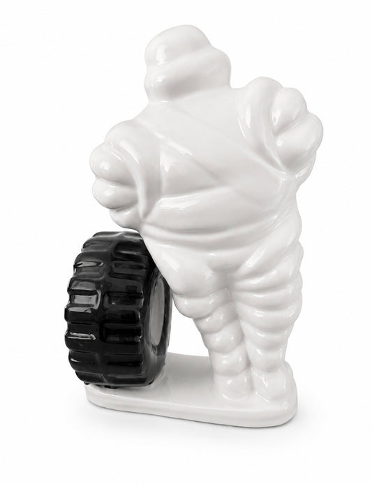 Figura Vintage Michelin Bibendum con Pneumatico – Ceramica Smaltata