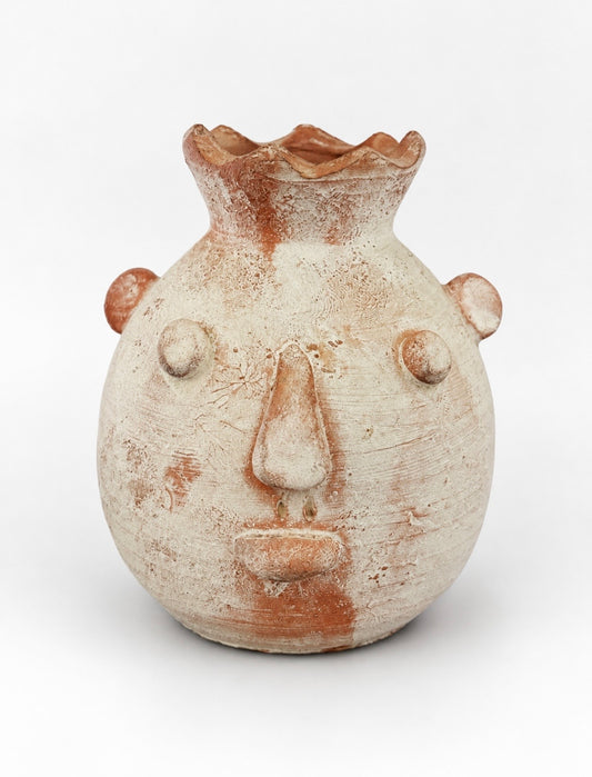 Decorazione in Ceramica Artistica Sarda con Volto Stilizzato – Pezzo Artigianale