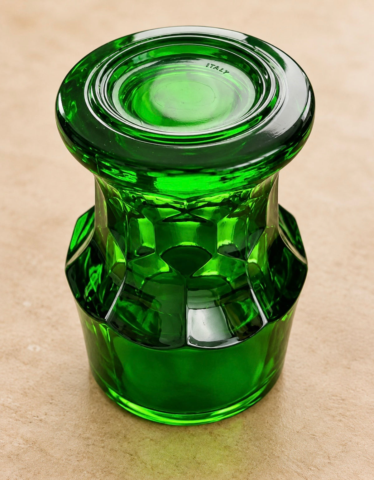 Set 8 bicchieri vintage Bormioli Rocco in vetro verde – Anni ’70/’80