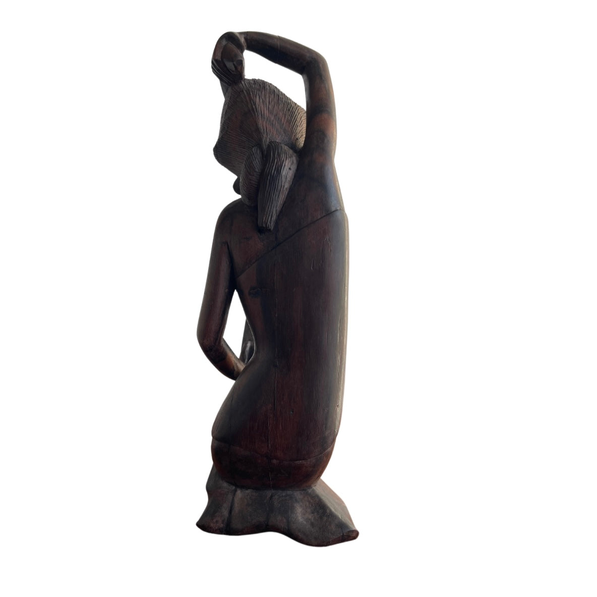Scultura Balinese  in legno di palissandro intagliata a mano.